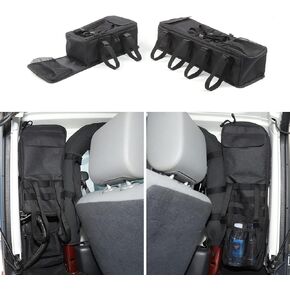 Compatible with 2007-2018 Jeep Wrangler JK 2 Door, 2PCS Driver Side & Passenger Side Bags Roll Bar Bags Interior Storage Accessories