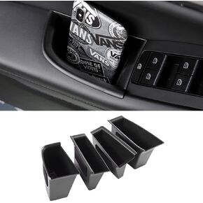Vesul 4PCS Door Grab Tray Door Organizer Compatible with Mazda 3 2019-2023 Axela CX-30 CX30 2020-2023 Storage Box Armrest Phone Container Handle Insert ABS Tray Glove Pallet
