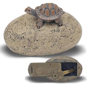 إخفاء مفتاح خارجي - صخرة مزيفة للمفتاح - مخفي مفتاح صخري مزيف خارجي - تصميم حجري مضغوط، مادة راتنجية مقاومة للماء ومحمية من الشمس - مخفي مفتاح مثالي للديكور الخارجي والأمن (مفتاح الروك 1) in Kuwait