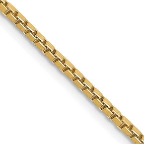 Solid 10k Yellow Gold 1.5mm Box Chain -16.0" 18.0" 20.0" 24.0" 30.0"
