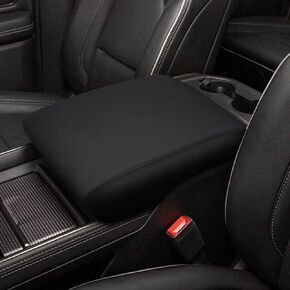 Car Center Console Armrest Cover for Dodge 2019-2021 2022 2023 RAM 1500 2500 3500 Leather Anti-Scratch Central ArmRest Box Lid Cover Protector Cushion Interior Accessories-Carbon Fibre+Balck B