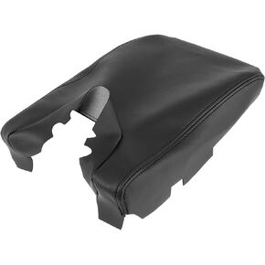 X AUTOHAUX Car Center Console Lid Armrest Seat Box Cover Protector Replacement Microfiber Leather for Acura TL 2009-2014 Armrest Cover Pad Black