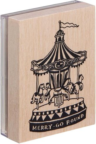 Colour Palette Stamper [Gramophone] W 2-13/16" x L 3-8/7" 72mm x 93mm, Pre-Inked Wooden Stamper for Craft Color Changeable Pigment Ink in Saudi Arabia