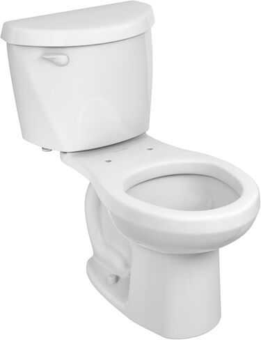 American Standard 607CA001.020 Colony 3 مرحاض مكون من قطعتين مع مقعد بطيء الإغلاق وحلقة شمع، واجهة ممدودة، ارتفاع قياسي، أبيض، 1.28 gpf in Kuwait