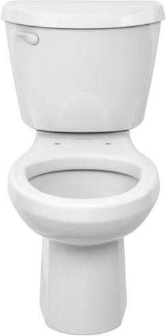 American Standard 607CA001.020 Colony 3 مرحاض مكون من قطعتين مع مقعد بطيء الإغلاق وحلقة شمع، واجهة ممدودة، ارتفاع قياسي، أبيض، 1.28 gpf in Kuwait