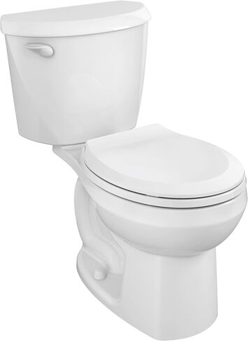 American Standard 607CA001.020 Colony 3 مرحاض مكون من قطعتين مع مقعد بطيء الإغلاق وحلقة شمع، واجهة ممدودة، ارتفاع قياسي، أبيض، 1.28 gpf in Kuwait
