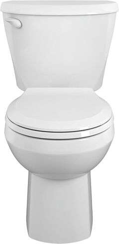 American Standard 607CA001.020 Colony 3 مرحاض مكون من قطعتين مع مقعد بطيء الإغلاق وحلقة شمع، واجهة ممدودة، ارتفاع قياسي، أبيض، 1.28 gpf in Kuwait
