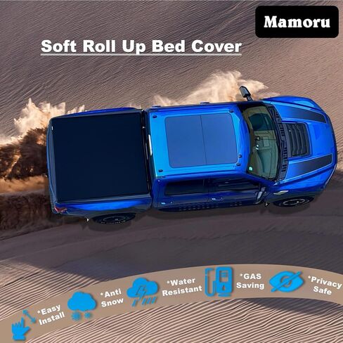 Mamoru Soft Roll Up 6.5ft Truck Bed Cover Compatible for 1997-2004 Dodge Dakota Vinyl Tonneau Cover| Fleetside in Saudi Arabia