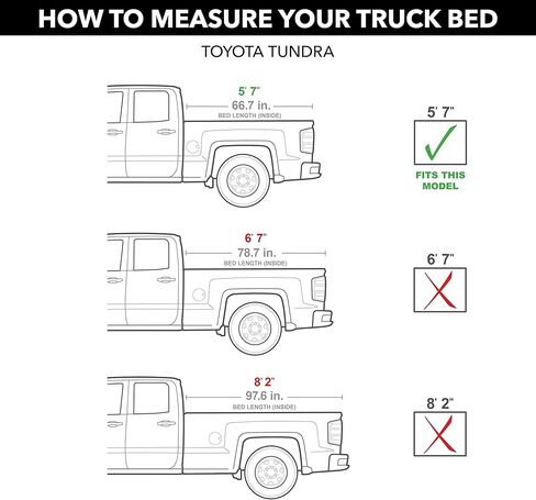 غطاء تونيو لسرير الشاحنة قابل للسحب من RealTruck Gator Recoil | G30831 | يناسب 2007 - 2021 Toyota Tundra، لن يعمل مع موديلات Trail Edition سرير 5' 7 بوصة (66.7 بوصة) in Kuwait