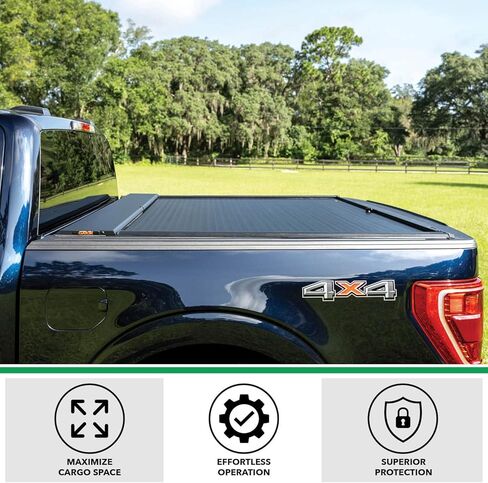 غطاء تونيو لسرير الشاحنة قابل للسحب من RealTruck Gator Recoil | G30831 | يناسب 2007 - 2021 Toyota Tundra، لن يعمل مع موديلات Trail Edition سرير 5' 7 بوصة (66.7 بوصة) in Kuwait