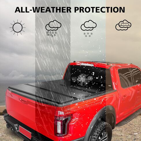 غطاء تونيو لسرير الشاحنة الصلب ثلاثي الطي متوافق مع سرير 2020-2023 Jeep Gladiator مقاس 5 بوصات/60 بوصة in Saudi Arabia