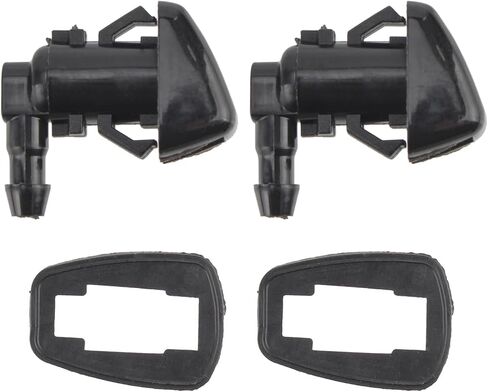 قطعتان 7T4Z-17603-A مجموعة فوهة غسيل الزجاج الأمامي، فوهة رش ممسحة تناسب Ford Edge 2007-2011 لسيارة Lincoln MKX Base Sport Premium Sport 2007-2010، فوهة رش الزجاج الأمامي in Kuwait