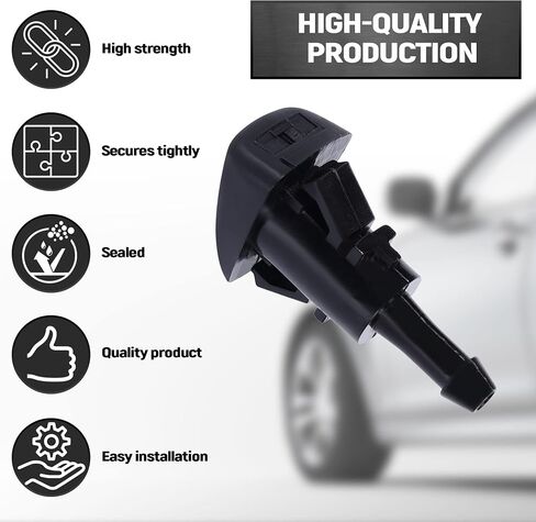2 pcs Windshield Washer Nozzle With Gasket - Windshield Spray Nozzle 5160308AA Replacement for Dodge Caliber 2007-2012 Fast Acting-High Compatibility - Rust-Free Material by AUTOMAJOR in Saudi Arabia