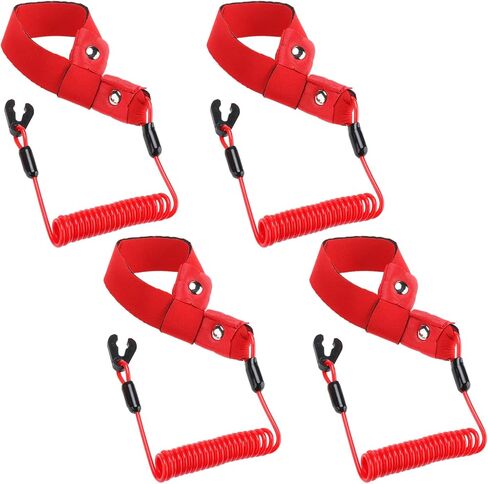 Kill Switch Lanyard, Kill Safety Lanyard, Start Stop Lanyard, Fits for Yamaha Jet Ski WaveRunner WaveVenture WaveRaider WaveJammer WaveBlaster FX140, Replacement of EW2-68348-00-00 (4) in Kuwait