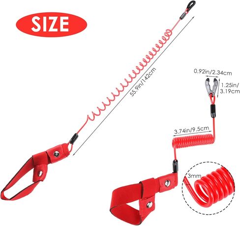 Kill Switch Lanyard, Kill Safety Lanyard, Start Stop Lanyard, Fits for Yamaha Jet Ski WaveRunner WaveVenture WaveRaider WaveJammer WaveBlaster FX140, Replacement of EW2-68348-00-00 (4) in Kuwait