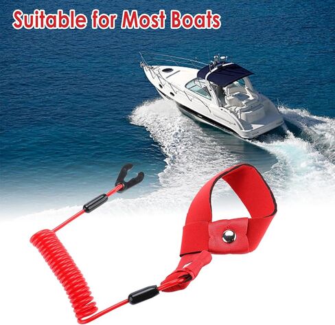 Kill Switch Lanyard, Kill Safety Lanyard, Start Stop Lanyard, Fits for Yamaha Jet Ski WaveRunner WaveVenture WaveRaider WaveJammer WaveBlaster FX140, Replacement of EW2-68348-00-00 (4) in Kuwait