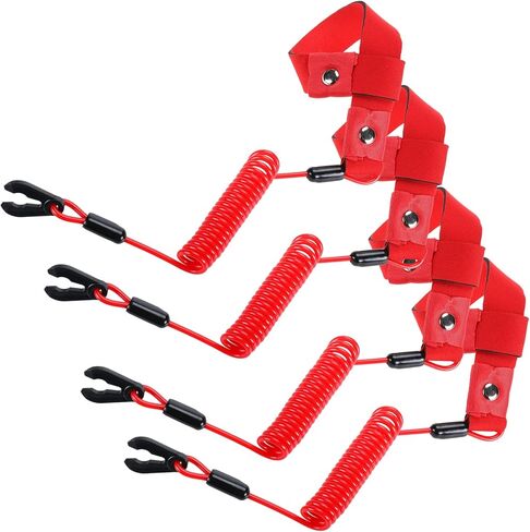 Kill Switch Lanyard, Kill Safety Lanyard, Start Stop Lanyard, Fits for Yamaha Jet Ski WaveRunner WaveVenture WaveRaider WaveJammer WaveBlaster FX140, Replacement of EW2-68348-00-00 (4) in Kuwait