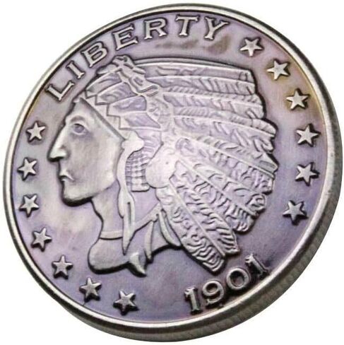 غطاء زر الطاقة للرأس الهندي من النيكل العتيق من Aeromach CI-1045D لعام 2014+ Indian Chief وChieftain وDark Horse وSpringfield وRoadmaster - "1901" و"Liberty" - صنع في الولايات المتحدة الأمريكية in Saudi Arabia
