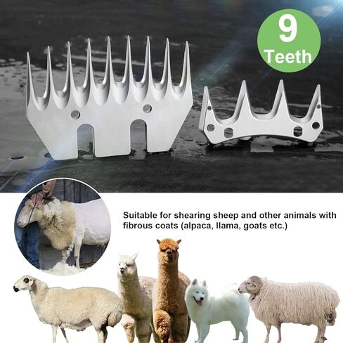 13 مقص الأغنام الأسنان شفرات بديلة PRO Universal Blade لجميع العلامات التجارية الكبرى Oster GDJOB TAKEKIT BEETRO Dragro Lister Heiniger Sheep Clippers لماعز الأغنام الألبكة (13 سن فضي) in Saudi Arabia