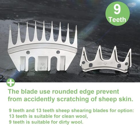 13 مقص الأغنام الأسنان شفرات بديلة PRO Universal Blade لجميع العلامات التجارية الكبرى Oster GDJOB TAKEKIT BEETRO Dragro Lister Heiniger Sheep Clippers لماعز الأغنام الألبكة (13 سن فضي) in Saudi Arabia