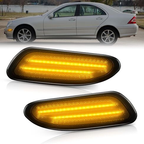 LED Side Marker Lights Compatible with Mercedes Benz 2001-2007 C230 C240 C280 C32 C320 C350 Amber Front Fender Marker Lamps in Saudi Arabia