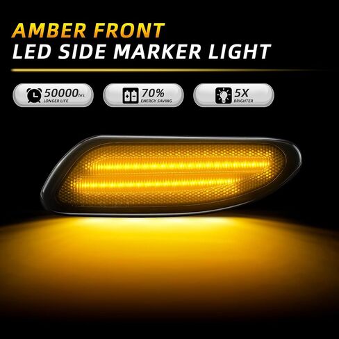 LED Side Marker Lights Compatible with Mercedes Benz 2001-2007 C230 C240 C280 C32 C320 C350 Amber Front Fender Marker Lamps in Saudi Arabia
