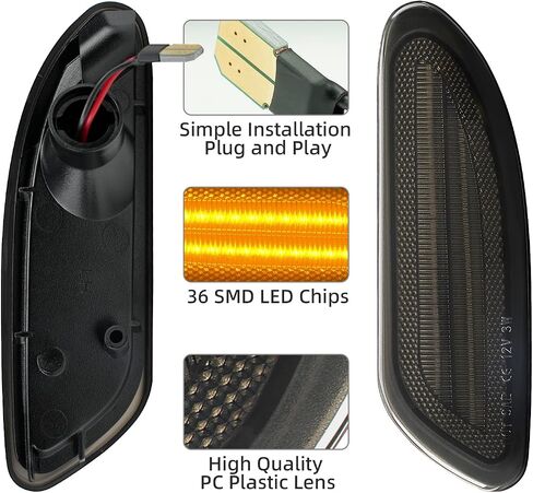 LED Side Marker Lights Compatible with Mercedes Benz 2001-2007 C230 C240 C280 C32 C320 C350 Amber Front Fender Marker Lamps in Saudi Arabia