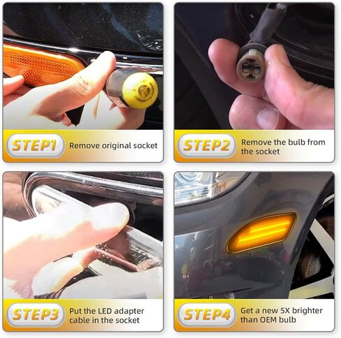 LED Side Marker Lights Compatible with Mercedes Benz 2001-2007 C230 C240 C280 C32 C320 C350 Amber Front Fender Marker Lamps in Saudi Arabia