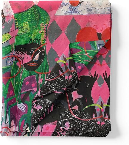 ورق مناديل مطبوع ملون من Gcardist 15 ورقة من ورق مناديل Decoupage الزخرفية الملونة مقاس 20 × 29 بوصة لتغليف أكياس الهدايا، وتزيين الحفلات الفنية (رصف فني، حجم كبير) in Saudi Arabia