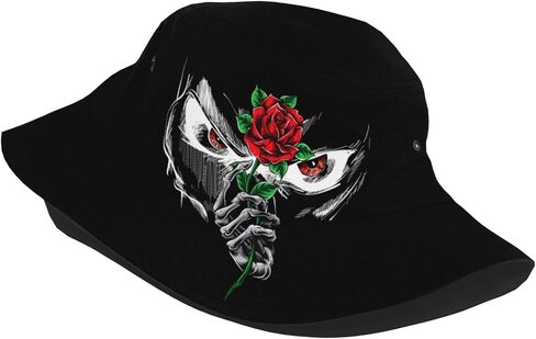 Halloween Skull Bucket Hats Fashion Summer Sun Cap Packable Outdoor Fisherman Hat for Women and Men in Saudi Arabia