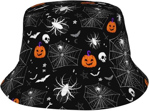 Halloween Skull Bucket Hats Fashion Summer Sun Cap Packable Outdoor Fisherman Hat for Women and Men in Saudi Arabia
