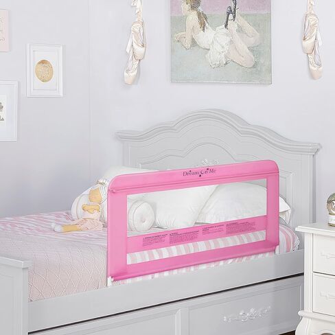 Dream On Me Lilibet Mesh Safety Bed Rail in Pink for Twin, Full and Queen Size Bed, Bed Rail for Toddler in Saudi Arabia