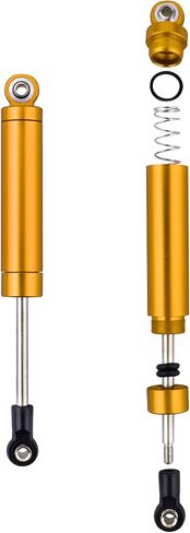 RC Shocks Internal Spring Shock Absorber Damper 4.33 inches / 110mm for Axial SCX10 Traxxas TRX-4 MST Redcat Gen8 1/10 RC Crawler, 2PCS (Black) in Saudi Arabia