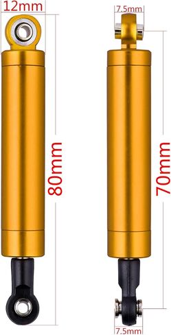 RC Shocks Internal Spring Shock Absorber Damper 4.33 inches / 110mm for Axial SCX10 Traxxas TRX-4 MST Redcat Gen8 1/10 RC Crawler, 2PCS (Black) in Saudi Arabia