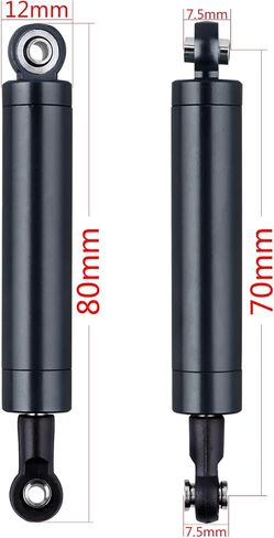 RC Shocks Internal Spring Shock Absorber Damper 4.33 inches / 110mm for Axial SCX10 Traxxas TRX-4 MST Redcat Gen8 1/10 RC Crawler, 2PCS (Black) in Saudi Arabia