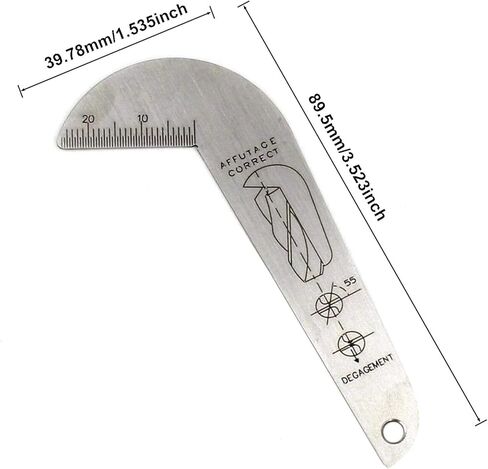 لقم ثقب قياس زاوية المثقاب الملتوي، قياس لقم الثقب 118 درجة، أداة فحص مبراة قياس الشفرة المعدنية، أدوات شحذ قياس مركز القطر in Kuwait