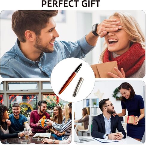 Wooden Fountain Pen with Bent Nib, Lightweight Classic-Designed Fude Pen for Calligraphy, Art Drawing and Smooth Writing, Includes 5 Black Ink Cartridges, Ink Refill Converter, Gift Box in Saudi Arabia