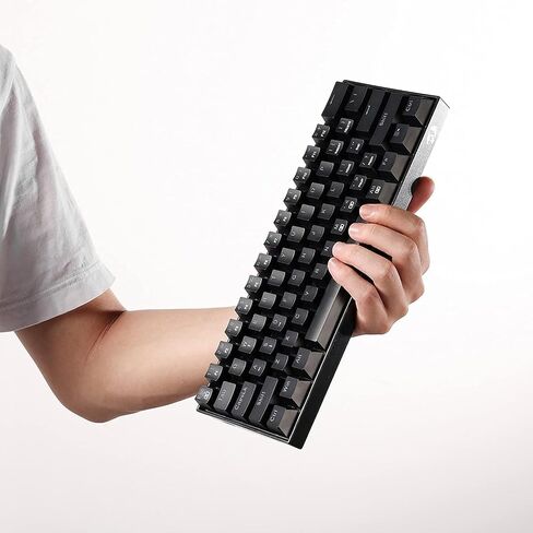 لوحة مفاتيح ألعاب Redragon K630 Dragonborn 60% سلكية RGB مغناطيسية، 61 مفتاحًا لوحة مفاتيح ميكانيكية مدمجة مع دعم السائق الاحترافي، أسود in Saudi Arabia