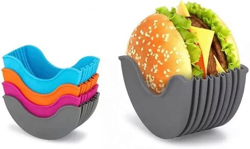 Reusable Silicone Sandwich Burger Holder 4 Pack in Saudi Arabia