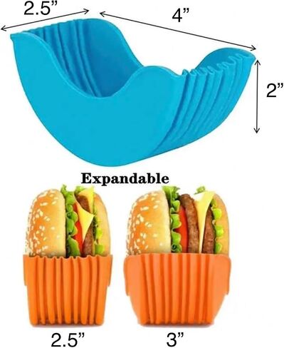 Reusable Silicone Sandwich Burger Holder 4 Pack in Saudi Arabia
