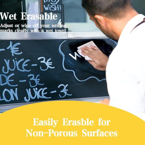 Chalk Markers for Chalkboards, Wet Erase Marker Pens for Chalkboards Signs, Windows, Blackboard, Glass, Mirror Liquid Chalk Markers on Any Non-Porous Surface (8 Chalk Marker) in Kuwait