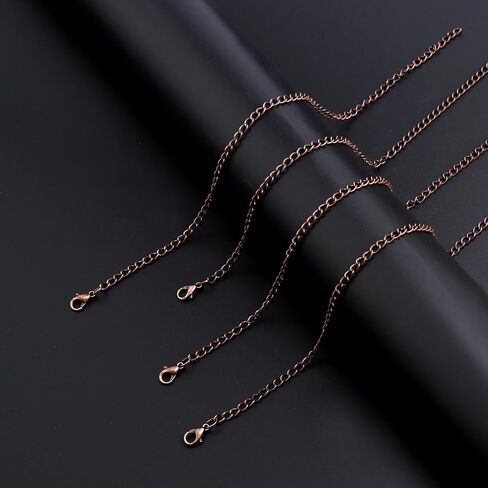 Lemonkey 33 Feet Metal Black Necklace Chains Curb Links Chains Bulk for Jewelry Making DIY Craft Kit with Lobster Clasps Jump Rings in Saudi Arabia