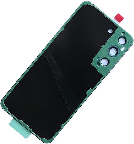 غطاء زجاجي خلفي لهاتف Galaxy S22 Plus باب غطاء مقاوم للماء مع عدسة زجاجية للكاميرا وأجزاء شريط بديلة لهاتف Samsung Galaxy S22+ Plus S906 جميع الإصدارات + الأدوات (أسود) in Kuwait