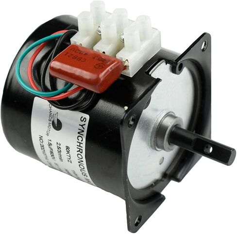 60KTYZ 110V 60-72RPM المغناطيس الدائم محرك تروس متزامن مع كتيفة ثابتة وقابس مفتاح سلك الطاقة in Kuwait