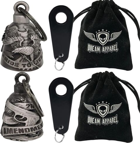 Dream Apparel 2 Pack Motorcycle Bells for Biker Rider Men Women Angel Bell with Bell Hanger, Ride Riding Bell Spirit Bell in Saudi Arabia