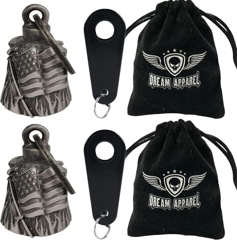 Dream Apparel 2 Pack Motorcycle Bells for Biker Rider Men Women Angel Bell with Bell Hanger, Ride Riding Bell Spirit Bell in Saudi Arabia