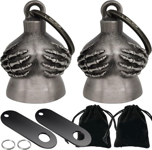 Dream Apparel 2 Pack Motorcycle Bells for Biker Rider Men Women Angel Bell with Bell Hanger, Ride Riding Bell Spirit Bell in Saudi Arabia