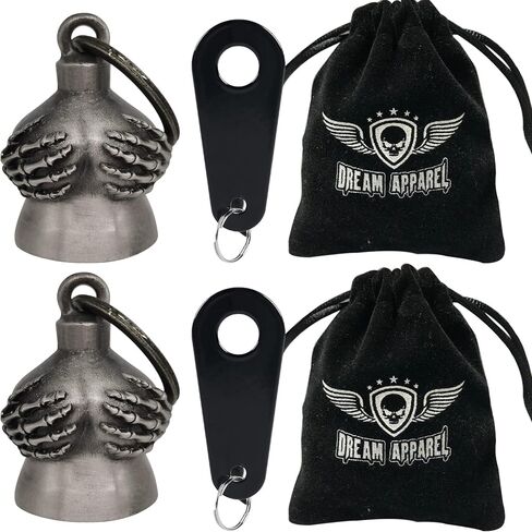 Dream Apparel 2 Pack Motorcycle Bells for Biker Rider Men Women Angel Bell with Bell Hanger, Ride Riding Bell Spirit Bell in Saudi Arabia
