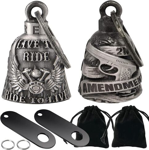 Dream Apparel 2 Pack Motorcycle Bells for Biker Rider Men Women Angel Bell with Bell Hanger, Ride Riding Bell Spirit Bell in Saudi Arabia