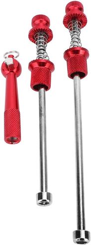 Bike Skewer Wheel Skewers 200Mm Aluminum Alloy Aluminum Alloy Road Bike Anti Theft Quick Release Skewers Wheels Locking Security (Red) in Saudi Arabia
